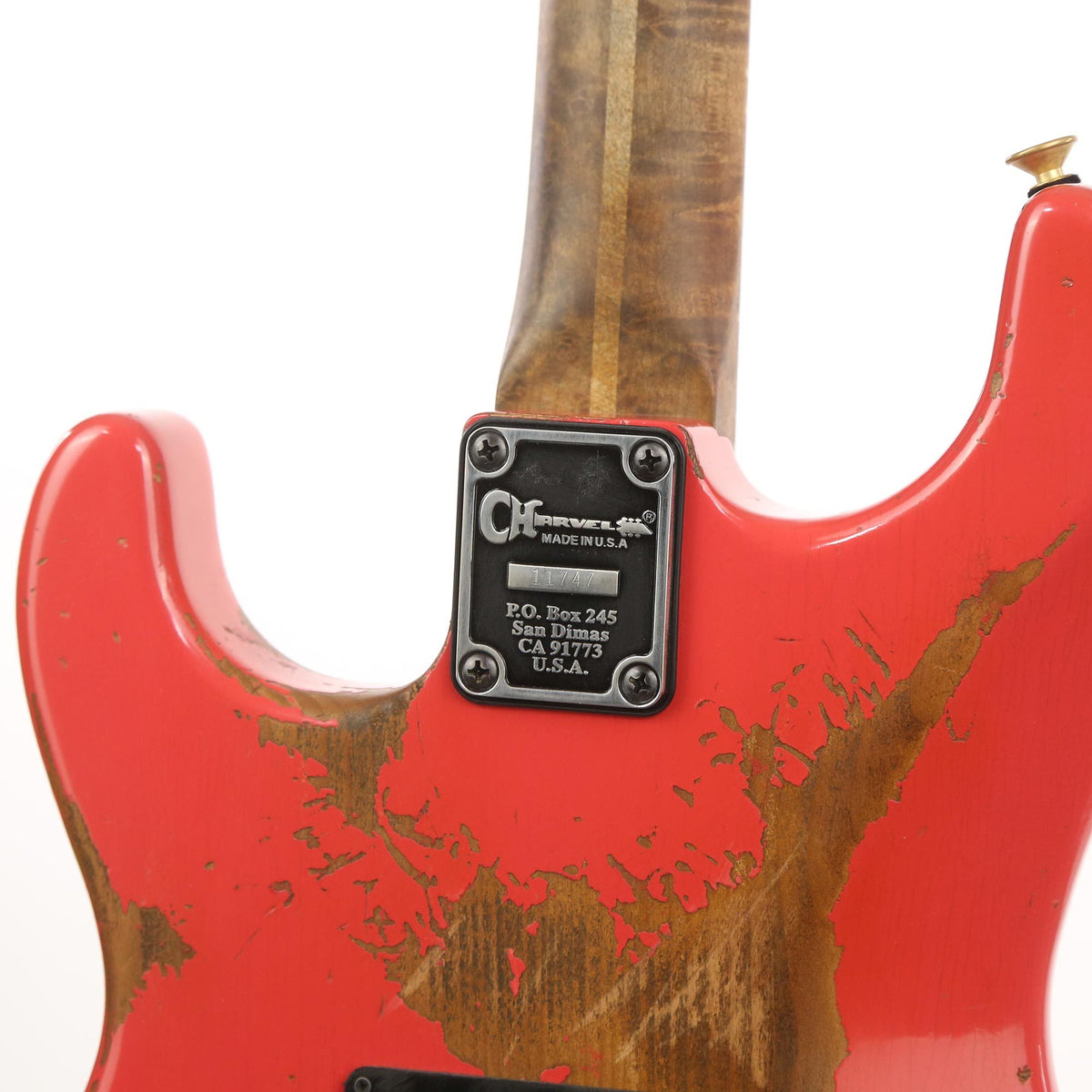 Charvel Custom Shop Nitro Aged San Dimas Roasted Neck Fiesta Red — 8