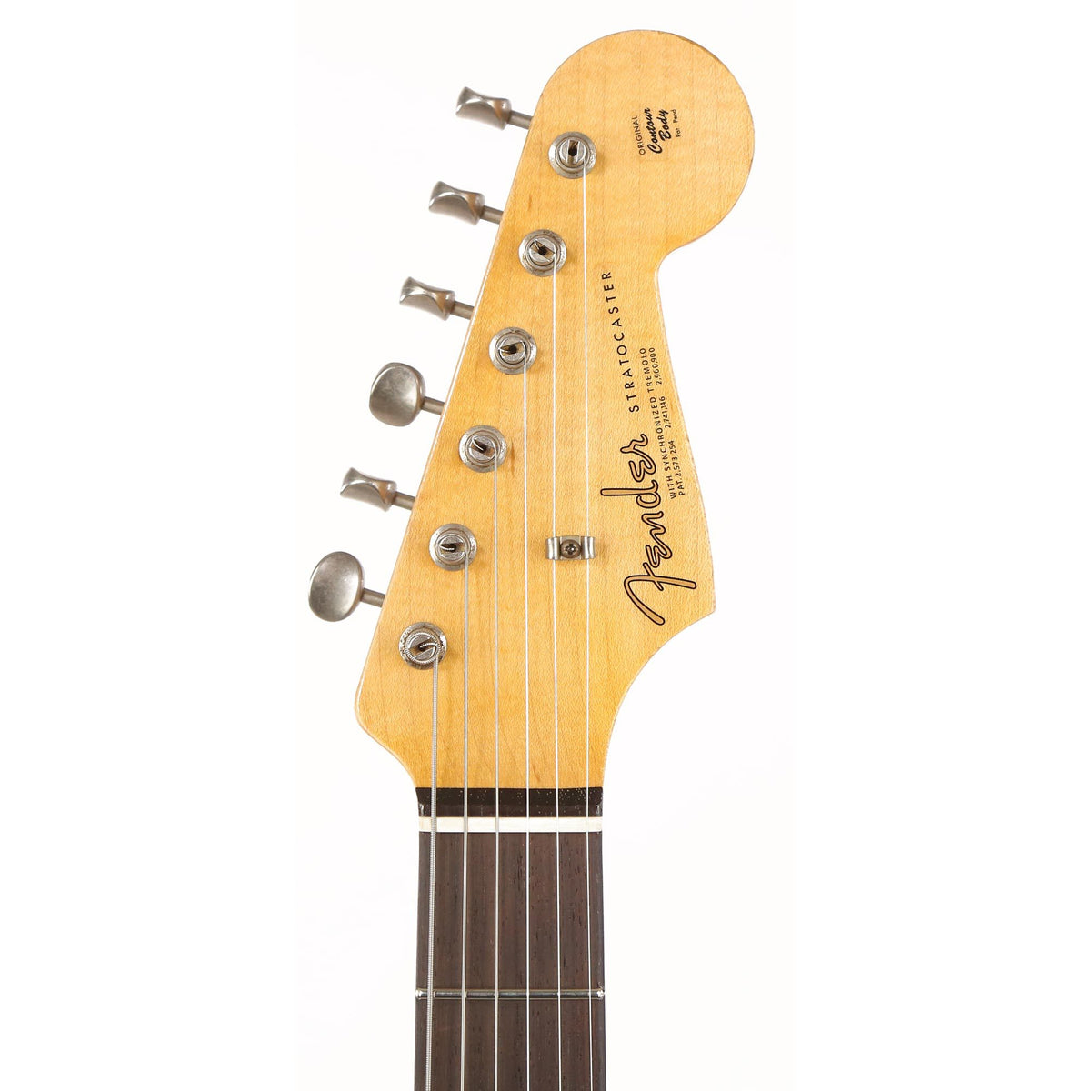 Fender Custom Shop 1963 Stratocaster Korina Body Masterbuilt Paul Waller Relic Faded 3-Tone Sunburst — 4