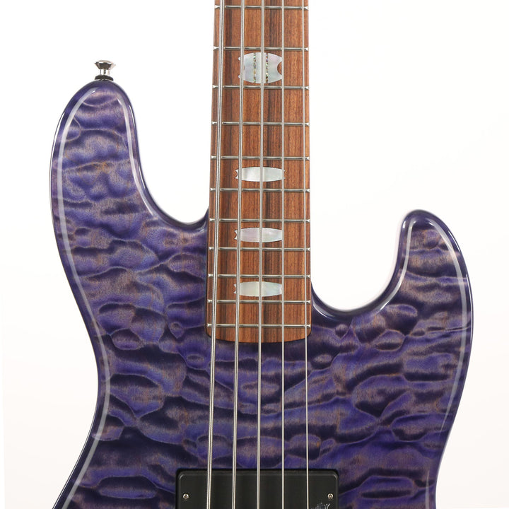 Spector Coda 5 DLX Bass Quilt Top Ultra Violet Stain