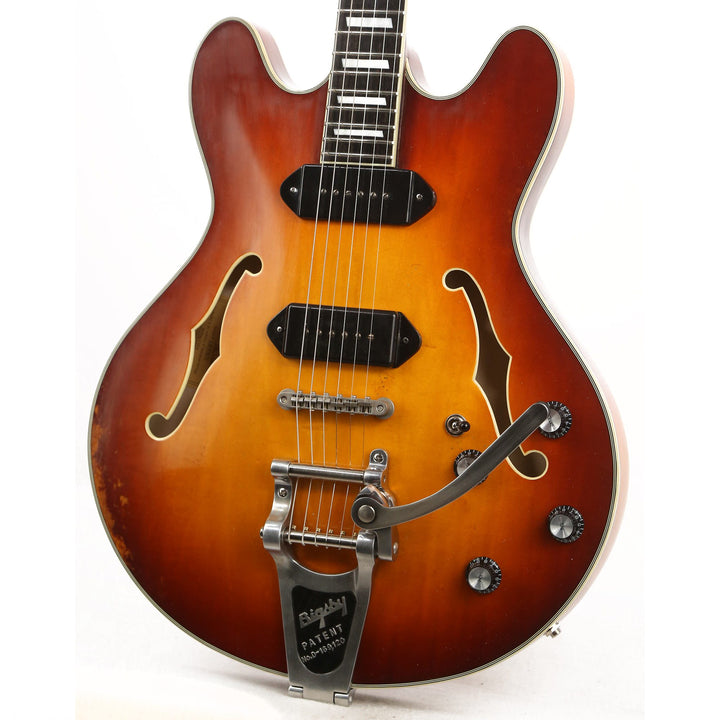 Eastman T64/v-GB Thinline Hollowbody Guitar Antique Goldburst Varnish
