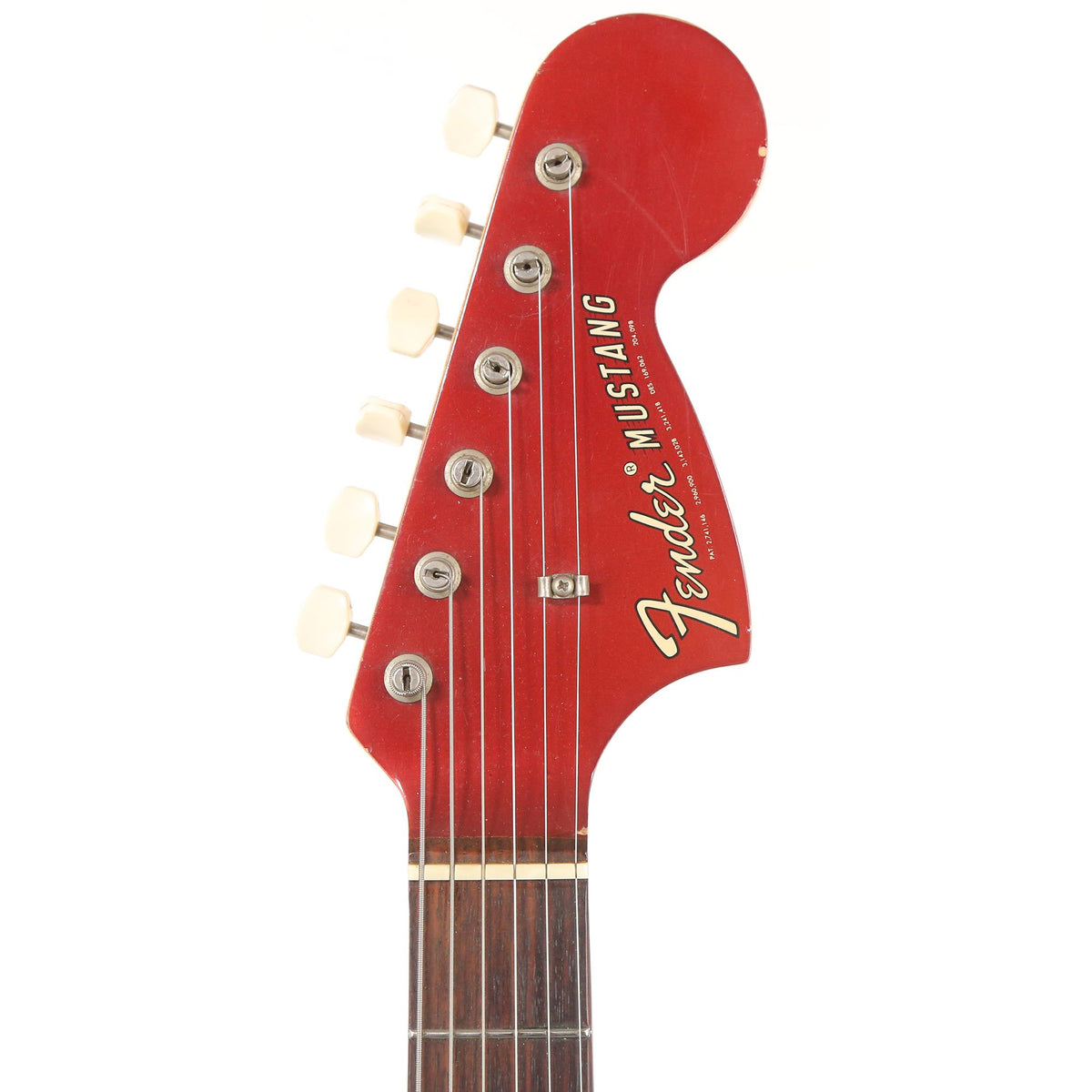 Fender Mustang Candy Apple Red with Competition Stripe 1971 — 4