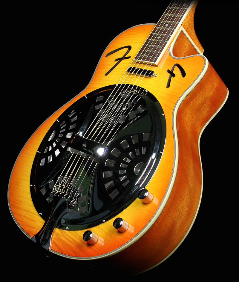 Used Fender FR-50CE Resonator Acoustic Guitar Sunburst | The Music Zoo