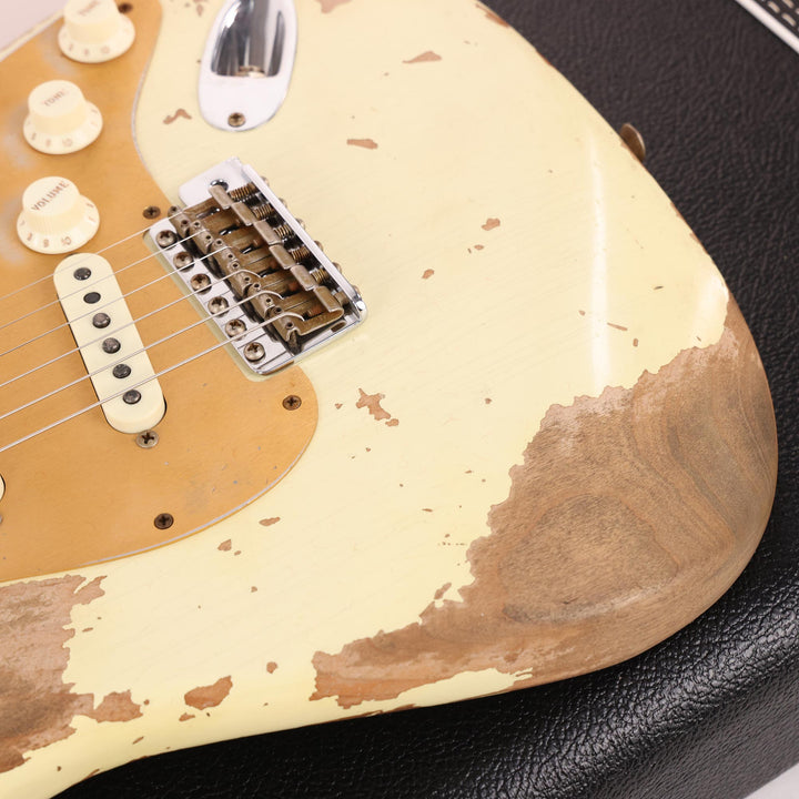 Fender Custom Shop Limited Big Head Stratocaster Super Heavy Relic Aged Vintage White