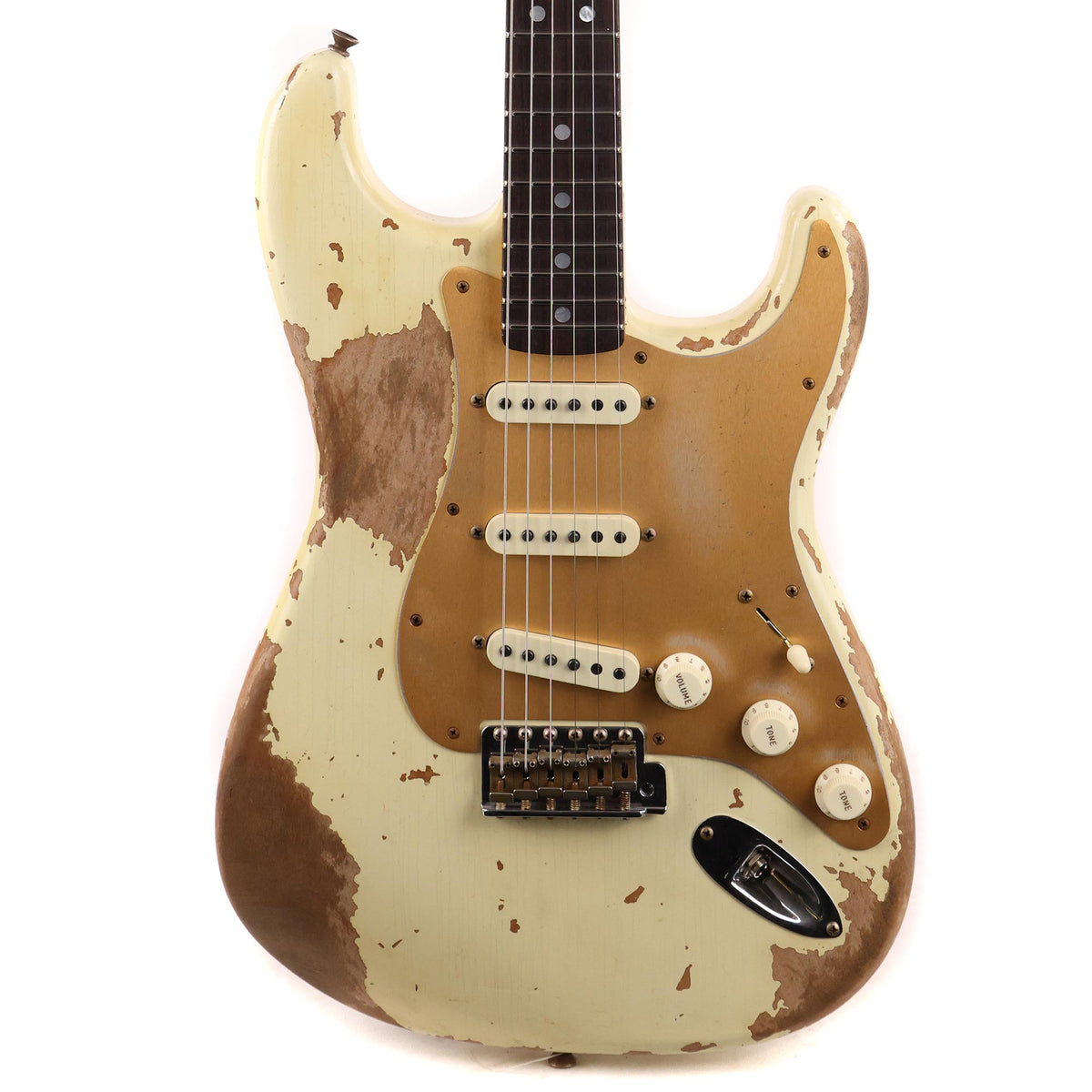 Fender Custom Shop Limited Big Head Stratocaster Super Heavy Relic Aged Vintage White — 1