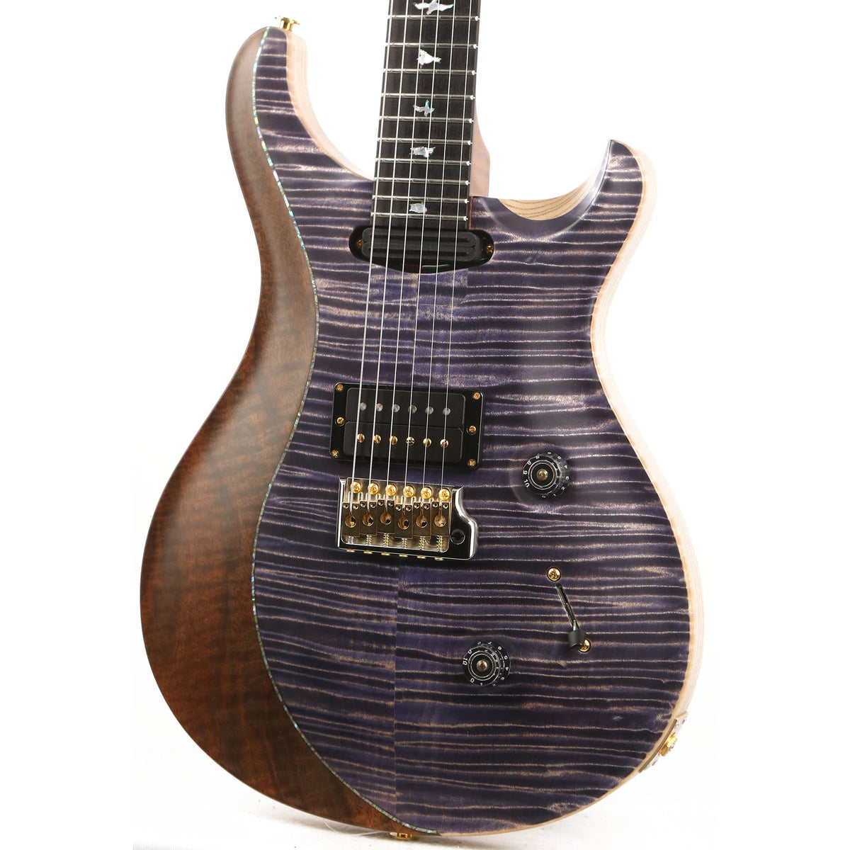 PRS Private Stock Custom 24 Flame Maple and Walnut Split Top Indigo 2019 — 6