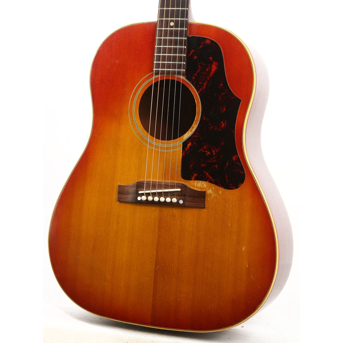 Gibson J-45 Acoustic Cherry Sunburst 1963 — 6