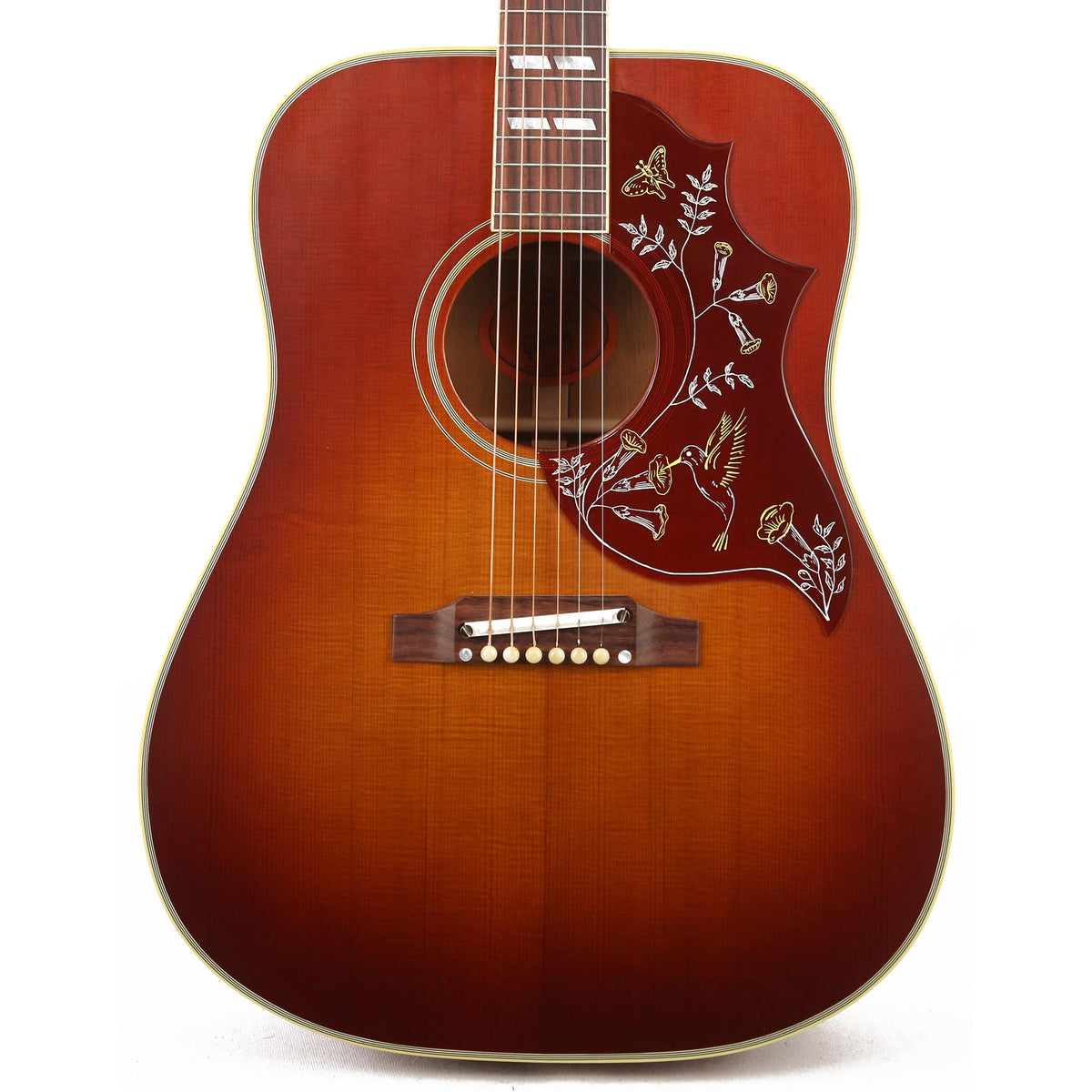 Gibson 1960 Hummingbird Adjustable Saddle Heritage Cherry Sunburst — 1