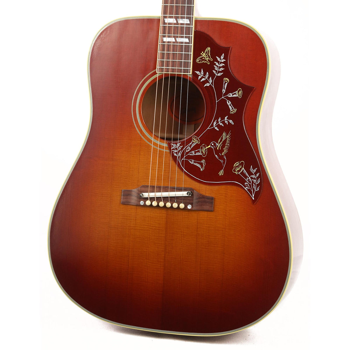 Gibson 1960 Hummingbird Adjustable Saddle Heritage Cherry Sunburst — 6