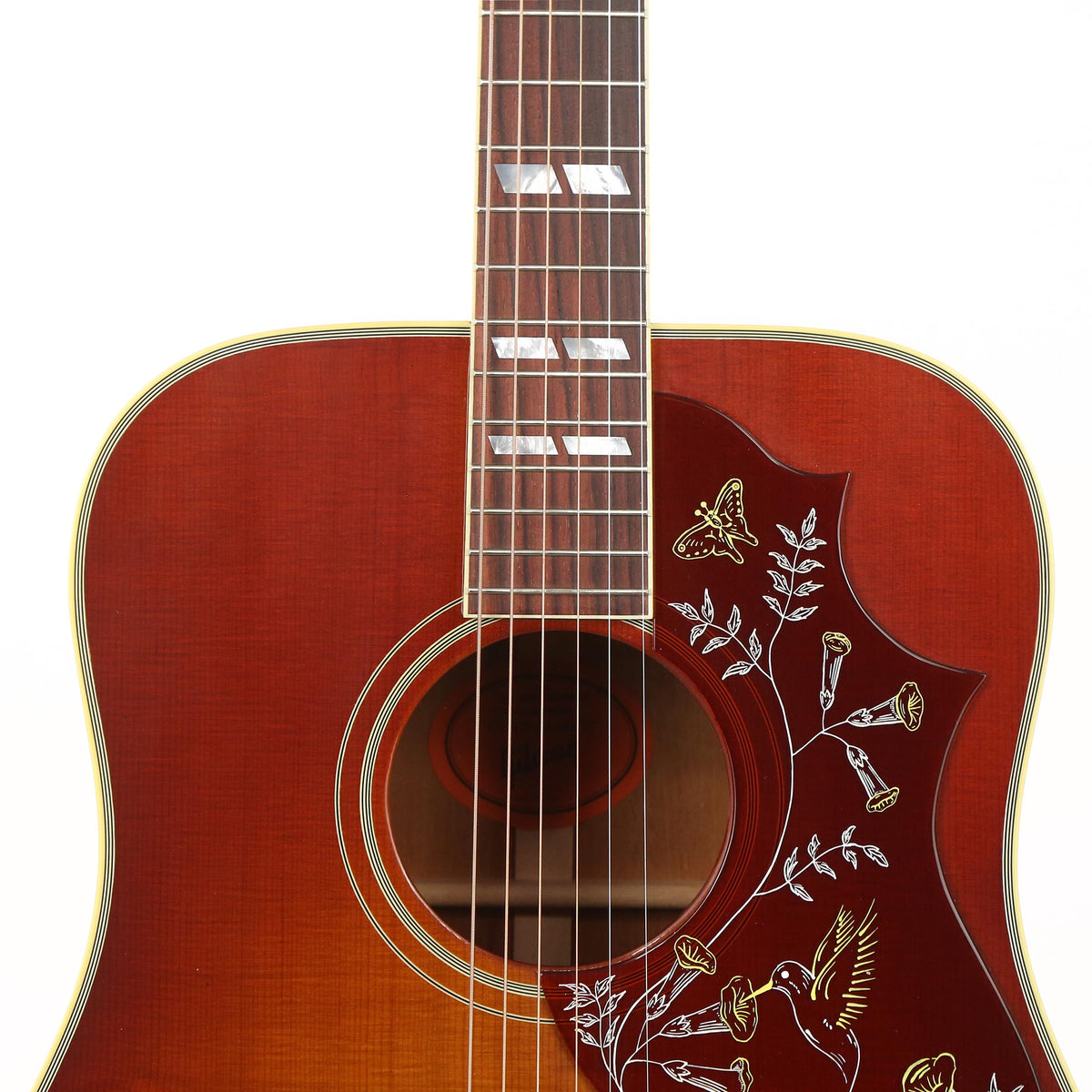 Gibson 1960 Hummingbird Adjustable Saddle Heritage Cherry Sunburst — 7
