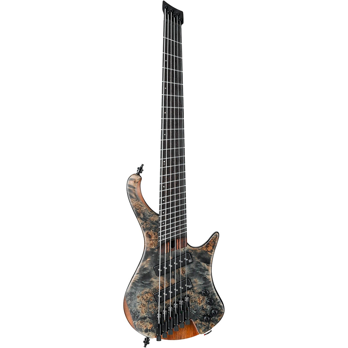 Ibanez EHB Ergonomic Headless Bass 6-String Multi Scale Black Ice Flat — 2