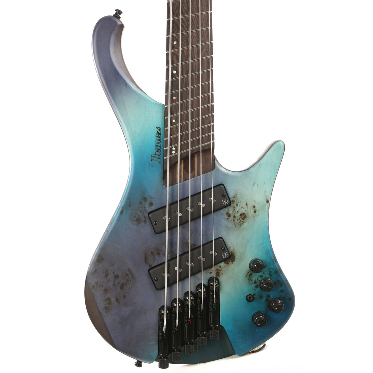 Ibanez EHB Ergonomic Headless Bass 5-String Multi Scale Tropical Seafloor Flat — 1