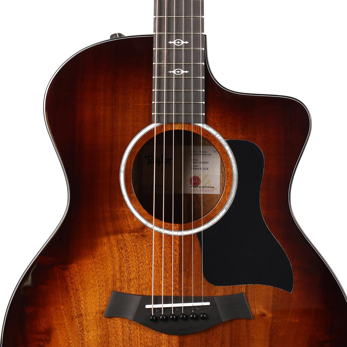 Taylor 224ce-K DLX Koa Grand Auditorium Acoustic-Electric Shaded Edgeburst — 6
