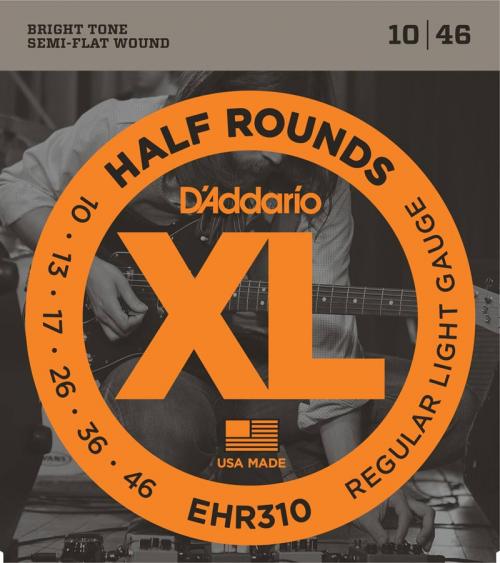 D'Addario Half Rounds Electric Strings (Regular Light 10-46)