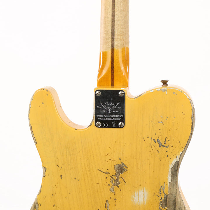 Fender Custom Shop 70th Anniversary Broadcaster Heavy Relic Aged Nocaster Blonde