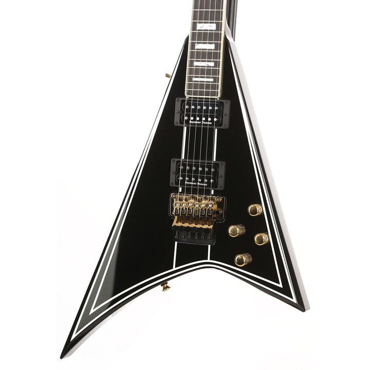 Jackson Custom Shop Rhoads 1.5 Floyd Black with White Pinstripes Music Zoo Exclusive