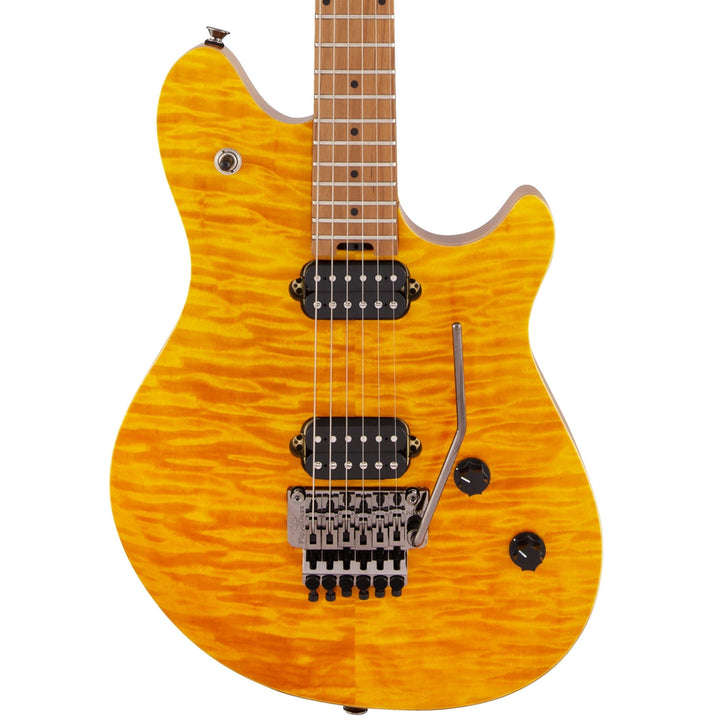 EVH Wolfgang WG Standard QM Baked Maple Fingerboard Transparent Amber