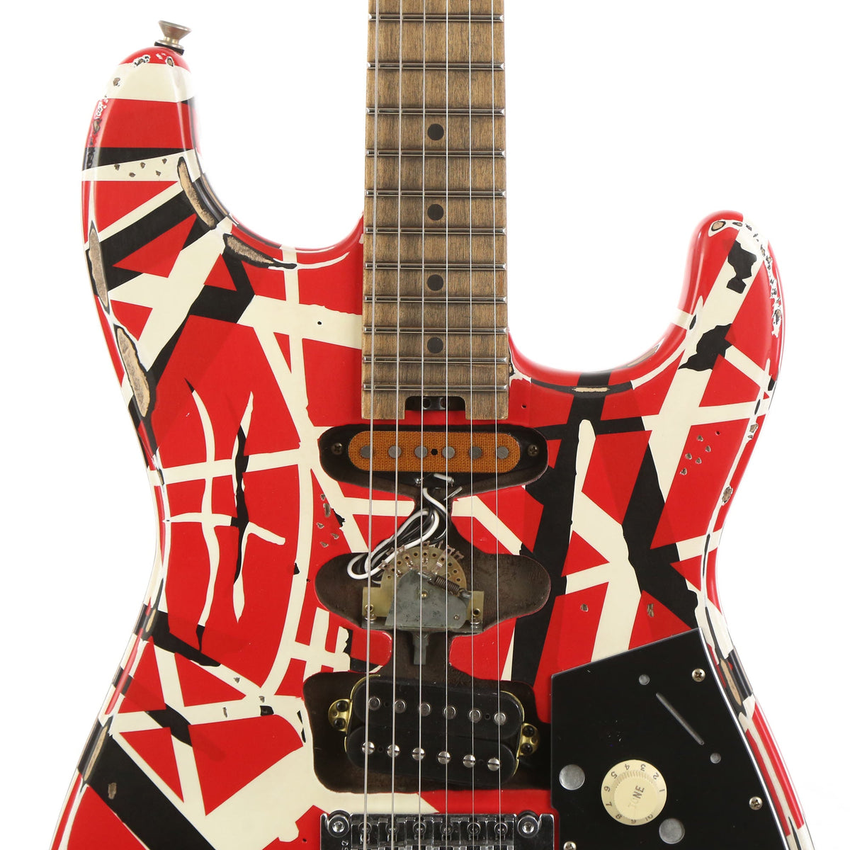 EVH Striped Series Frankie Red/White/Black Relic — 6