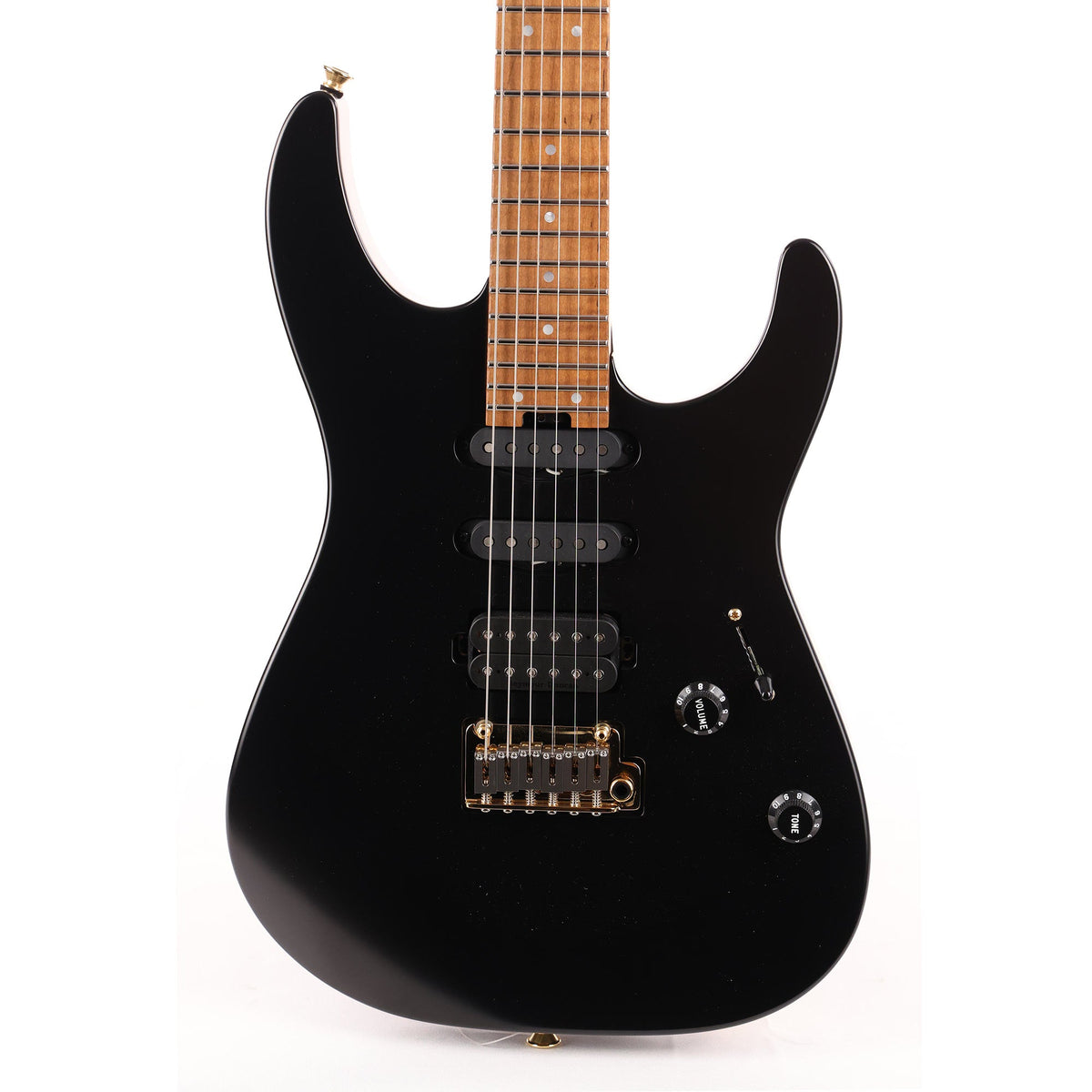 Charvel USA Select DK24 HSS 2PT CM Caramelized Maple Fingerboard Satin Black — 1