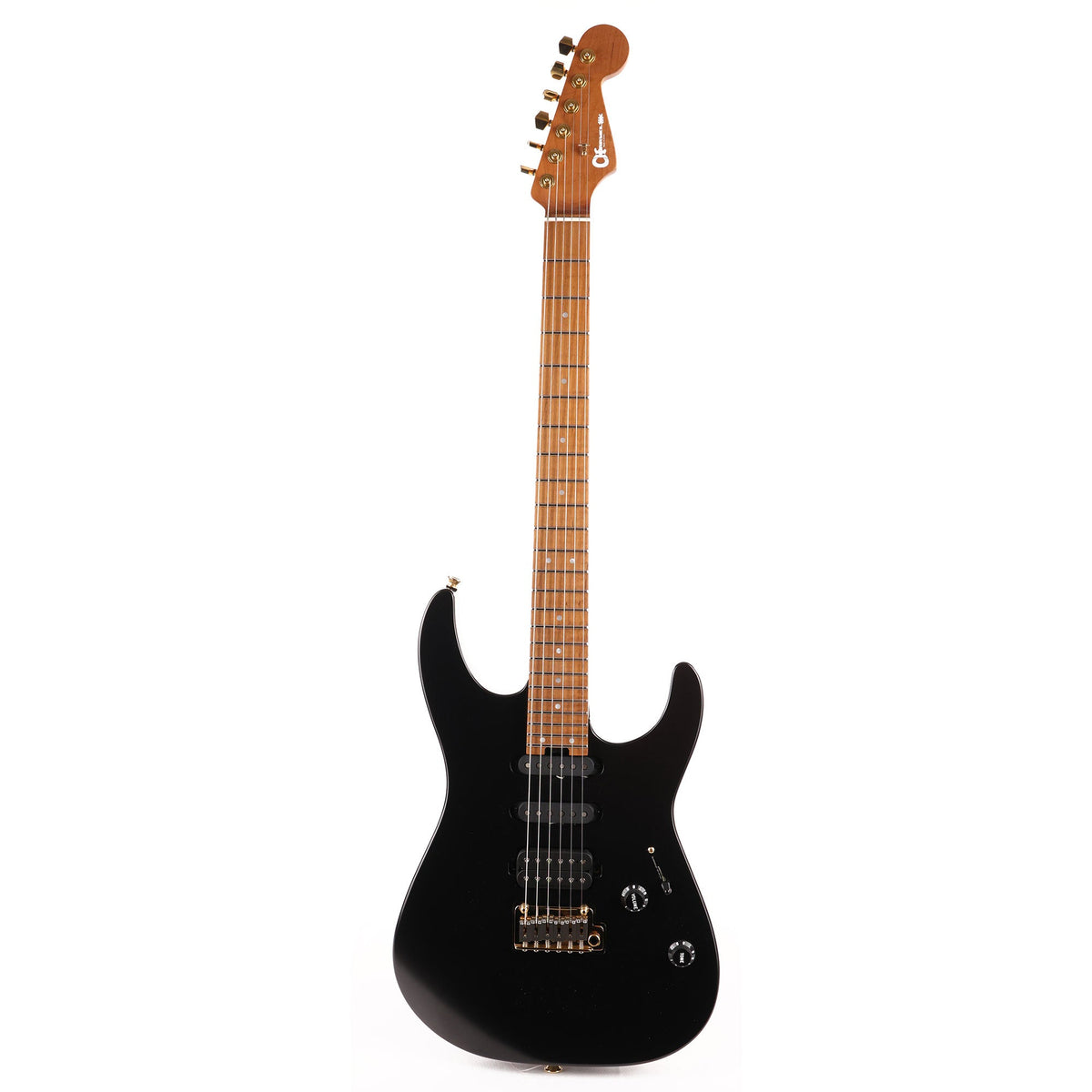 Charvel USA Select DK24 HSS 2PT CM Caramelized Maple Fingerboard Satin Black — 2