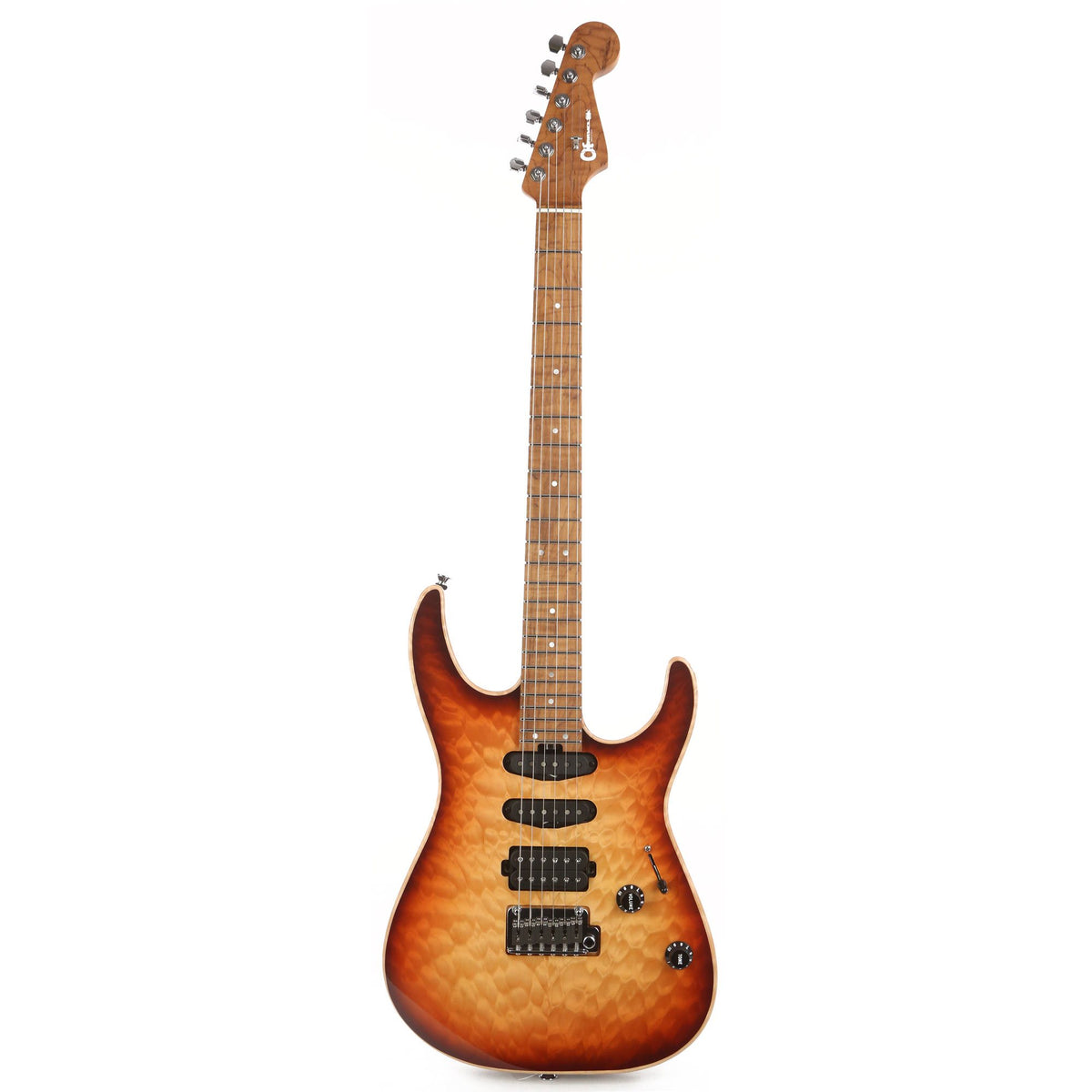 Charvel USA Select DK24 HSS 2PT CM QM Caramelized Maple Fingerboard Autumn Glow — 2