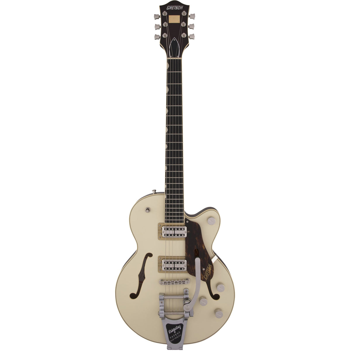 Gretsch G6659T Players Edition Broadkaster Jr. Center Block Single-Cut with String-Thru Bigsby Ebony Fingerboard Two-Tone Lotus Ivory/Walnut Stain — 2