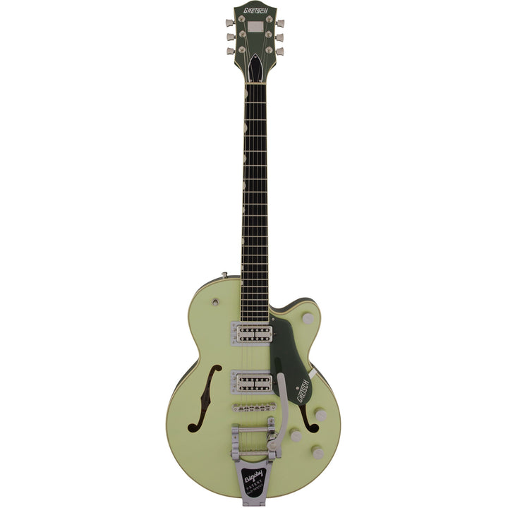 Gretsch G6659T Players Edition Broadkaster Jr. Center Block Single-Cut with String-Thru Bigsby Ebony Fingerboard Two-Tone Smoke Green