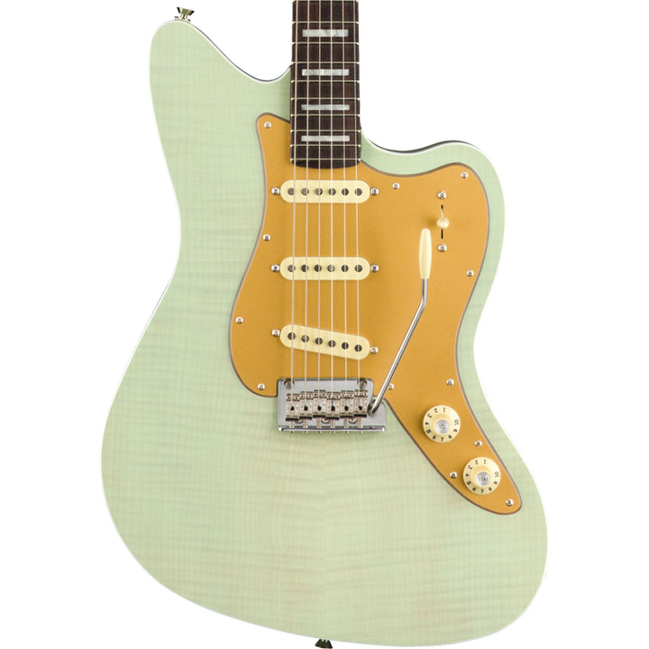 Fender Parallel Universe Strat Jazz Deluxe Transparent Faded Seafoam Green