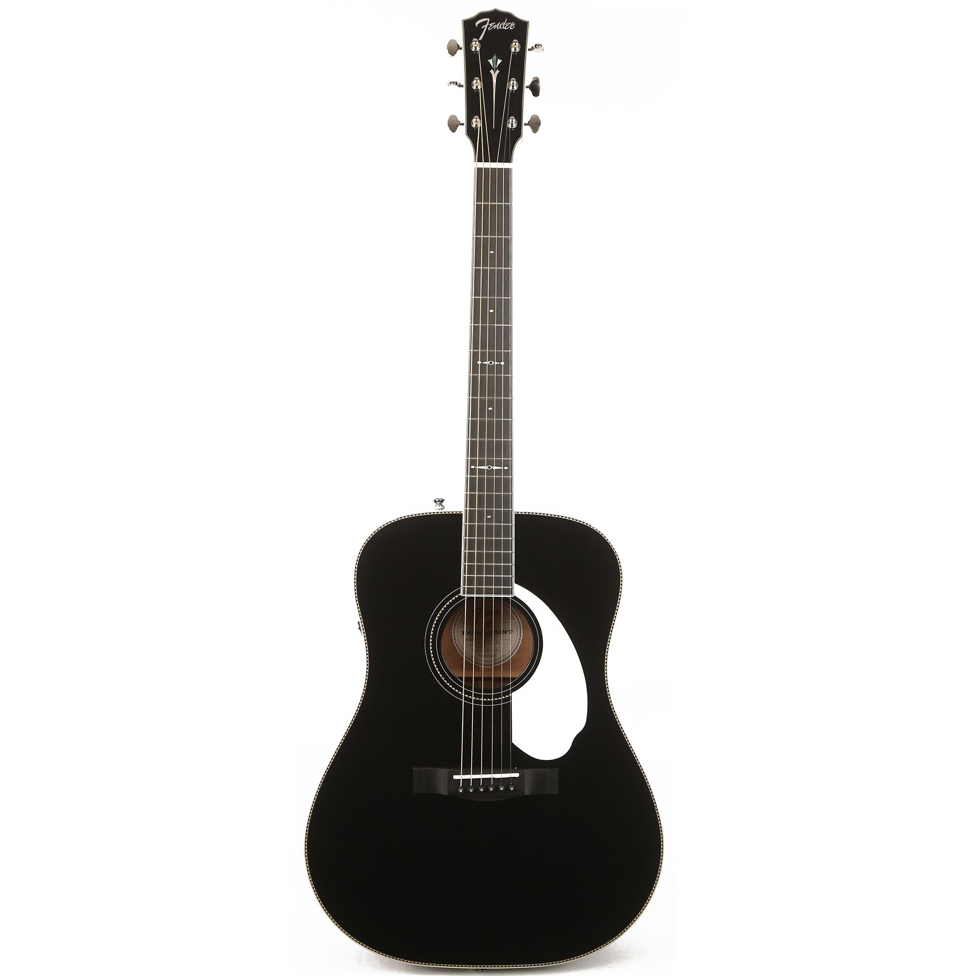 Fender PM-1 Deluxe Dreadnought Acoustic-Electric Black | The Music Zoo