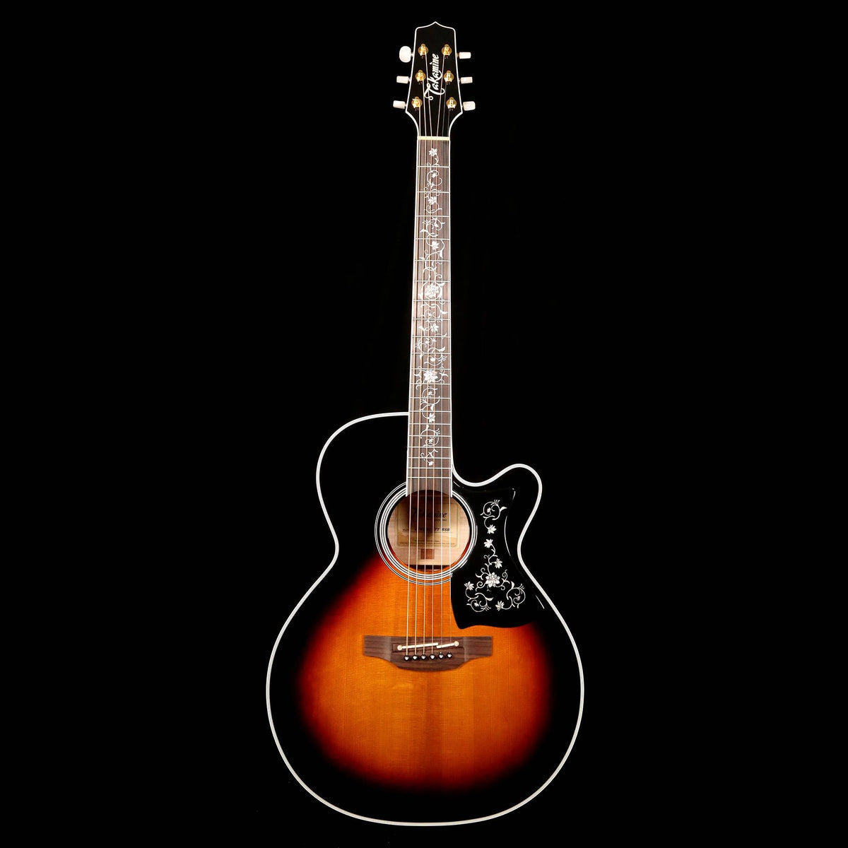 Takamine EF450C TT BSB Acoustic-Electric Gloss Brown Sunburst — 2