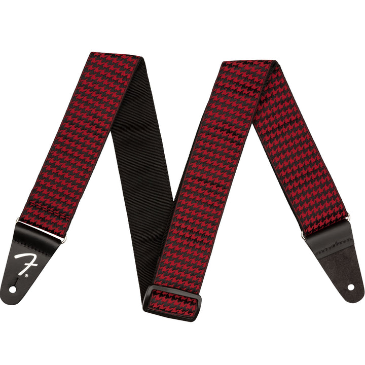 Fender Houndstooth Jacquard Strap Red