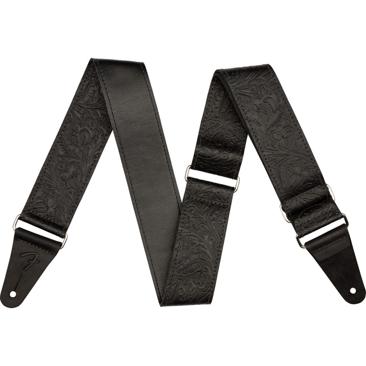 Fender Tooled Leather Guitar Strap Black