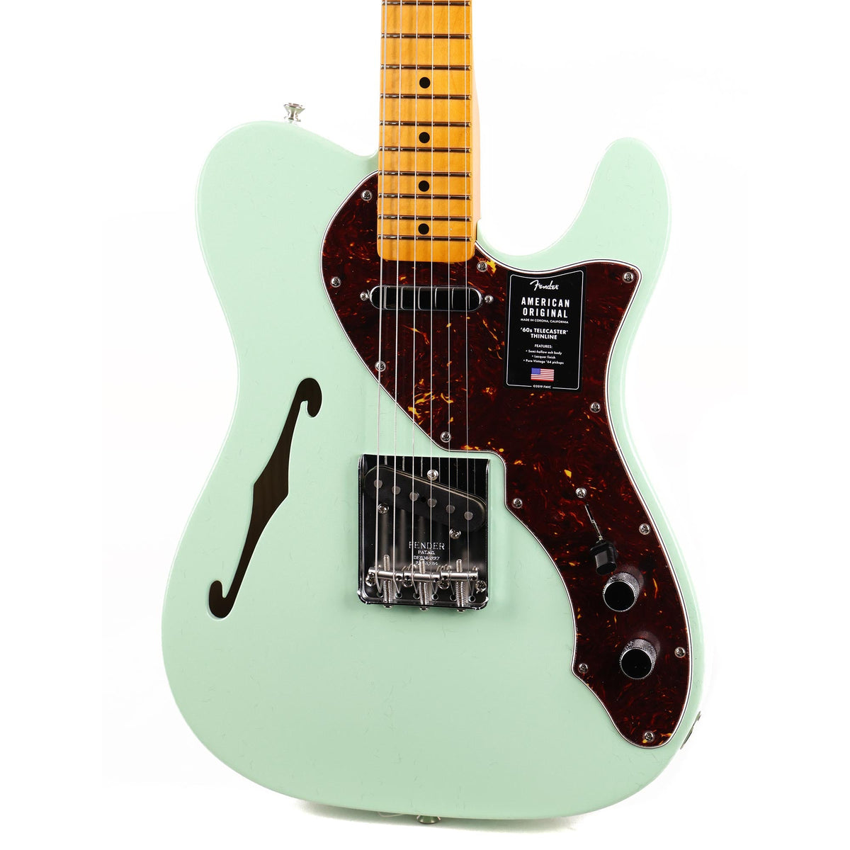 Fender American Original '60s Telecaster Thinline Surf Green — 7