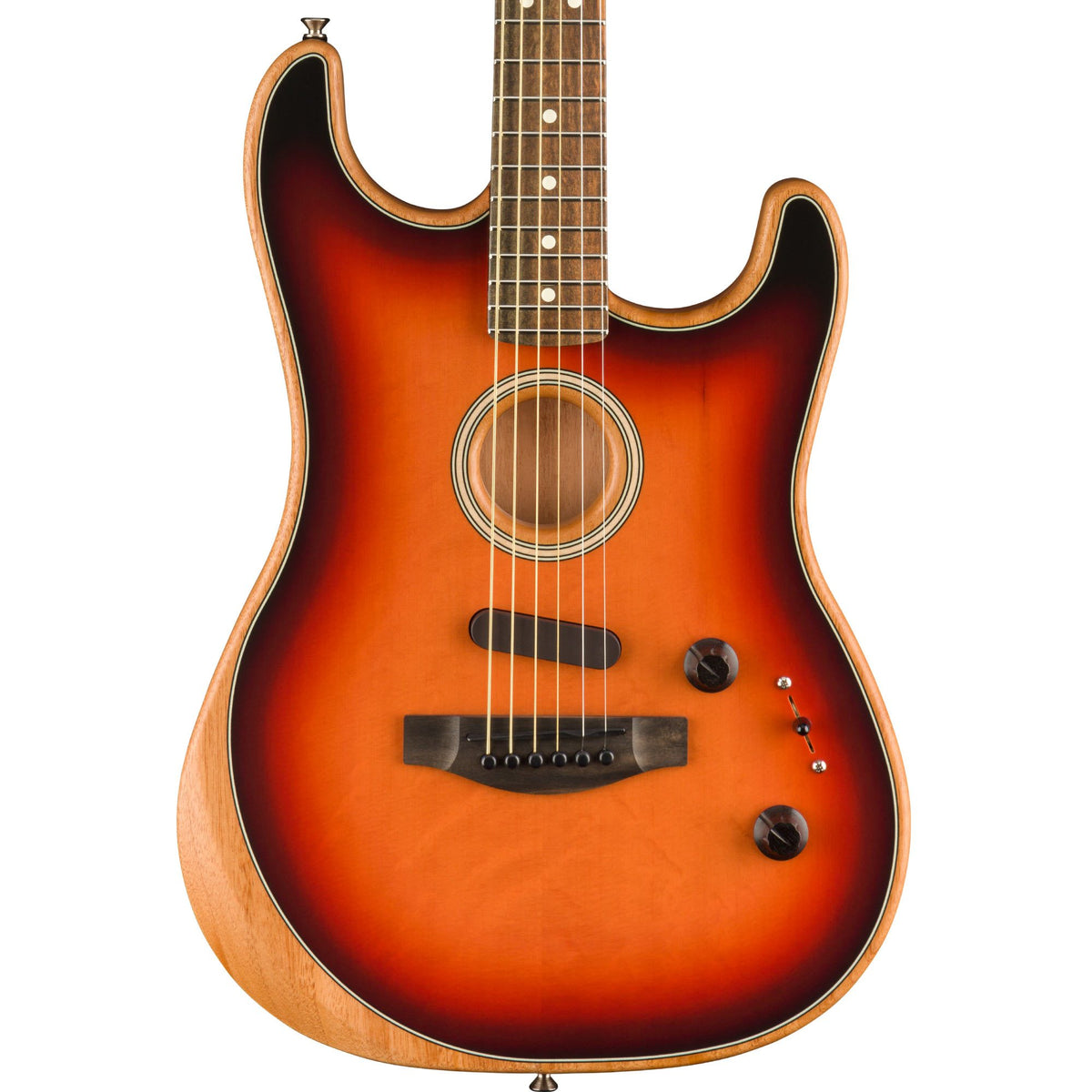 Fender Acoustasonic Stratocaster 3-Tone Sunburst Used — 1