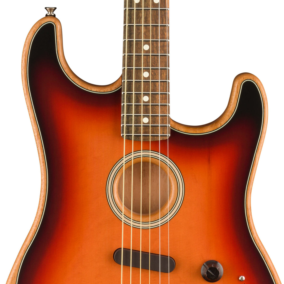 Fender Acoustasonic Stratocaster 3-Tone Sunburst Used — 5