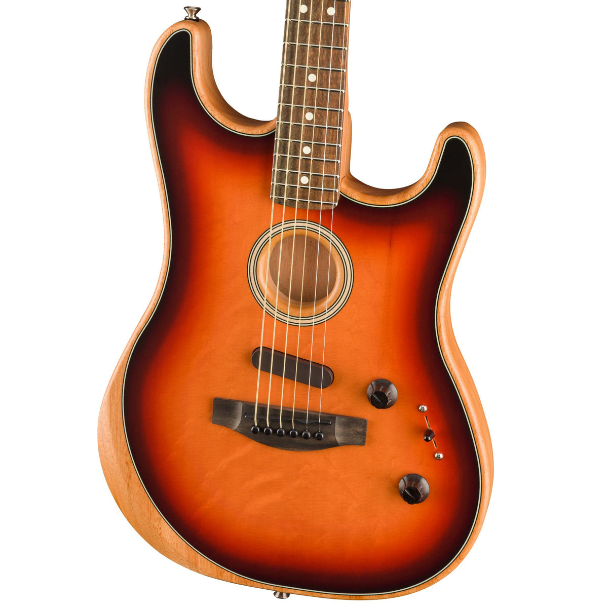 Fender Acoustasonic Stratocaster 3-Tone Sunburst Used — 6
