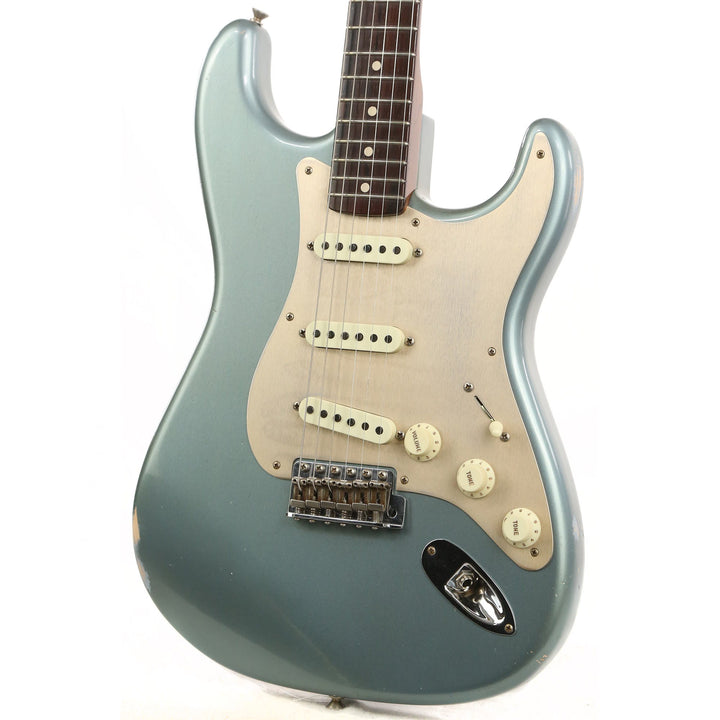 Fender Custom Shop Fat '50s Stratocaster Masterbuilt Dennis Galuszka Brazilian Rosewood Neck Aged Blue Ice Metallic