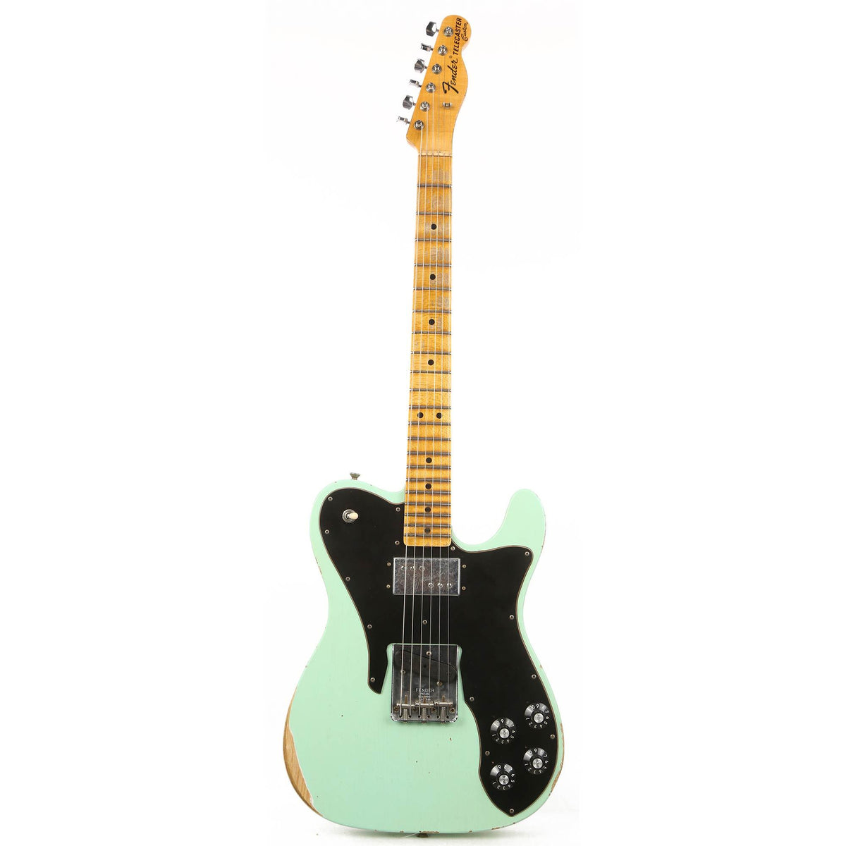 Fender Custom Shop 1972 Telecaster Custom Thinline Reissue NAMM 2020 Display Relic Faded Aged Surf Green — 2
