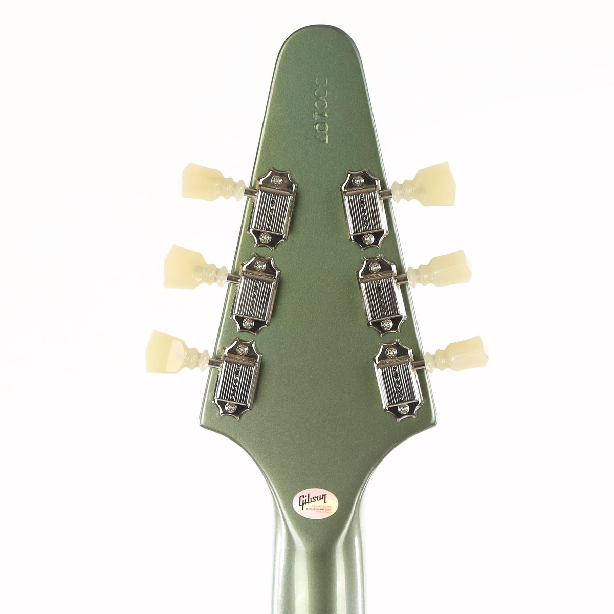 Gibson Custom Shop 1967 Mahogany Flying V Reissue Antique Pelham Blue 2020 NAMM Display Guitar — 5