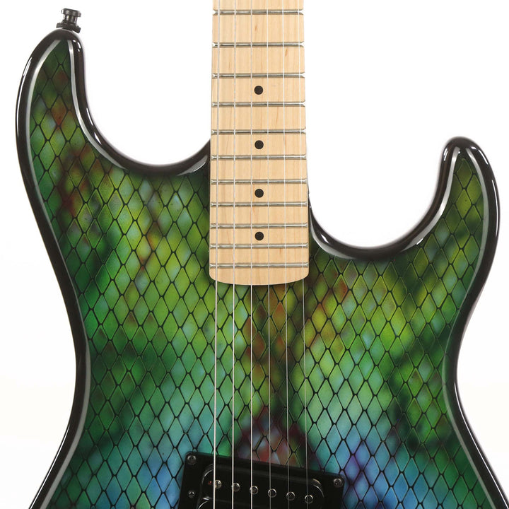 Kramer Baretta NAMM 2020 Display Guitar Chris Stemmer Green Blue Snakeskin Fade