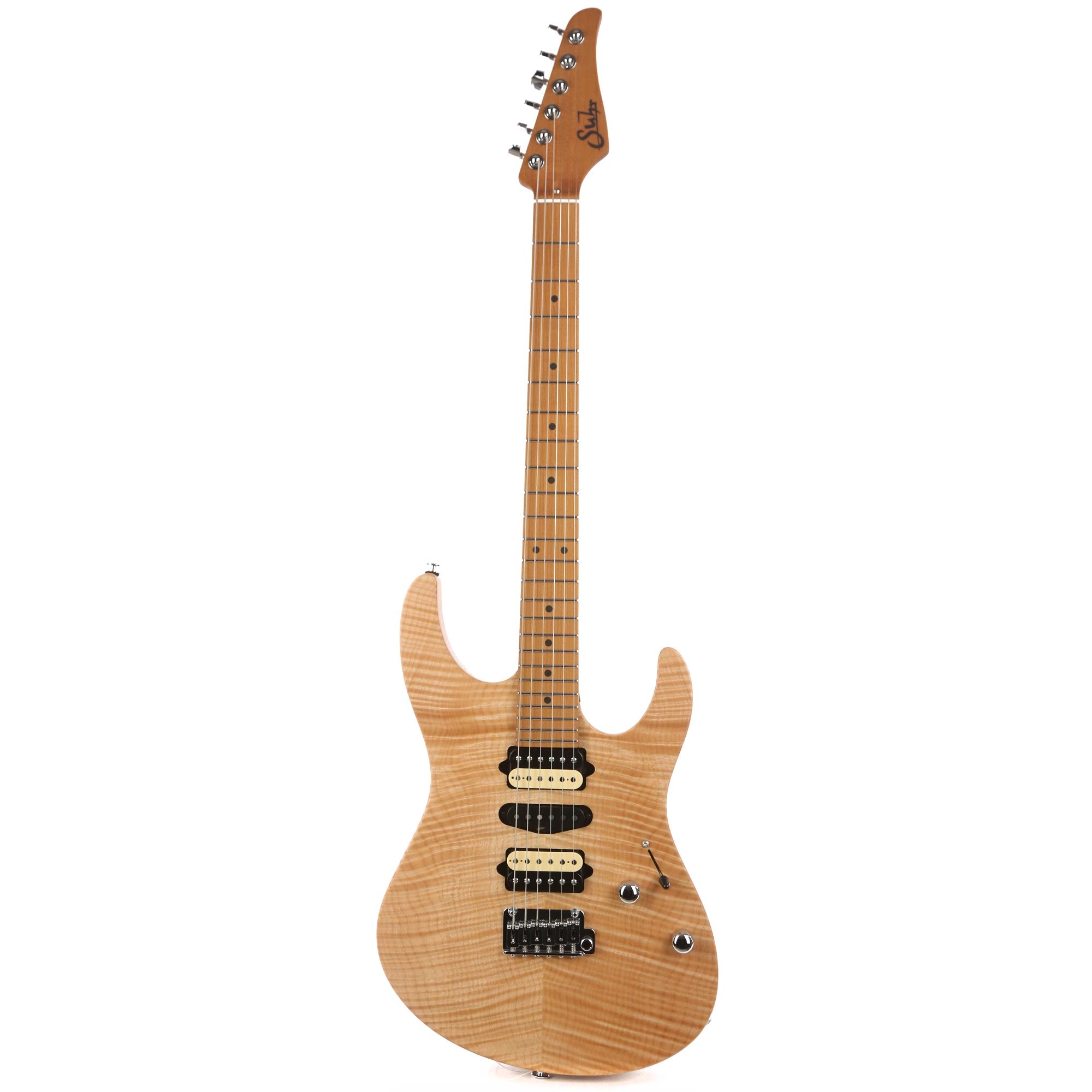 ギター Suhr Modern Satin Suhr 2020 Limited Edition Modern HSH Satin Flame Top Honey Natural