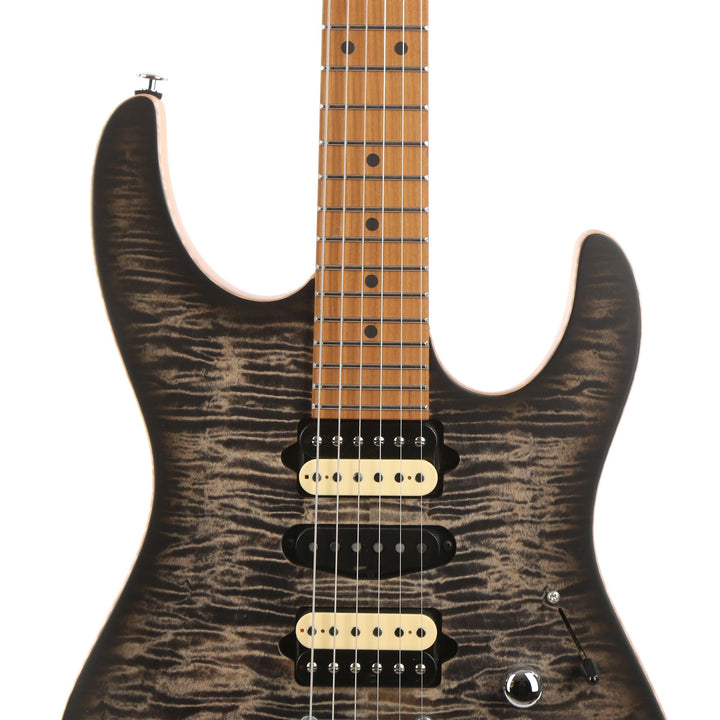 Suhr Modern Satin Flame Trans Charcoal Burst 2020 Limited Edition