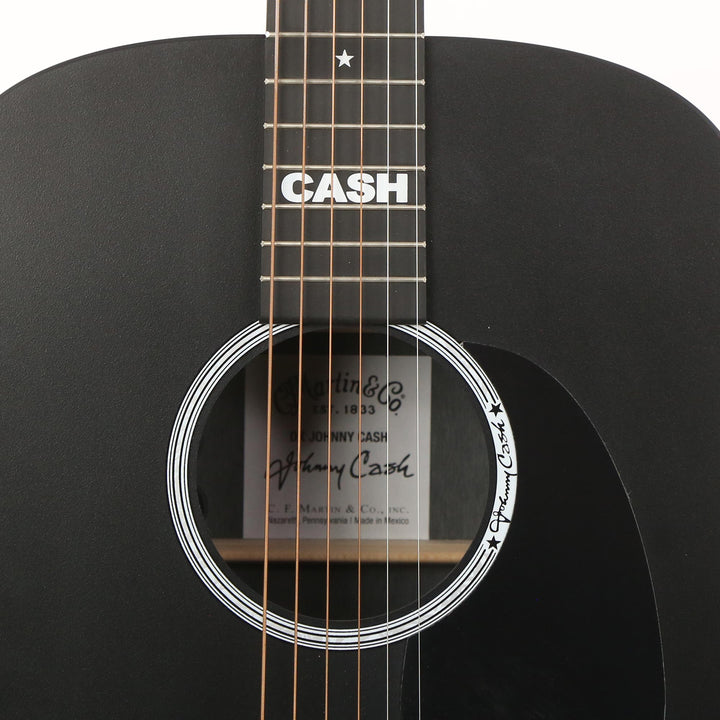 Martin DX Johnny Cash Acoustic-Electric Jett Black 2019