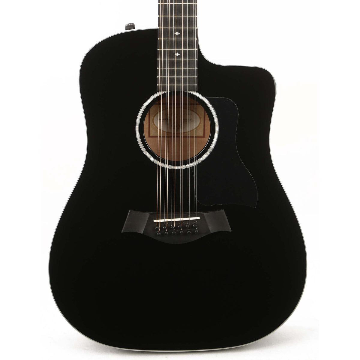 Taylor 250ce-BLK DLX Dreadnought Acoustic-Electric Black — 1
