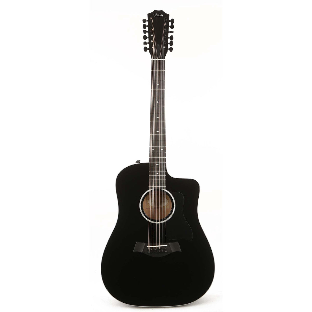 Taylor 250ce-BLK DLX Dreadnought Acoustic-Electric Black — 2