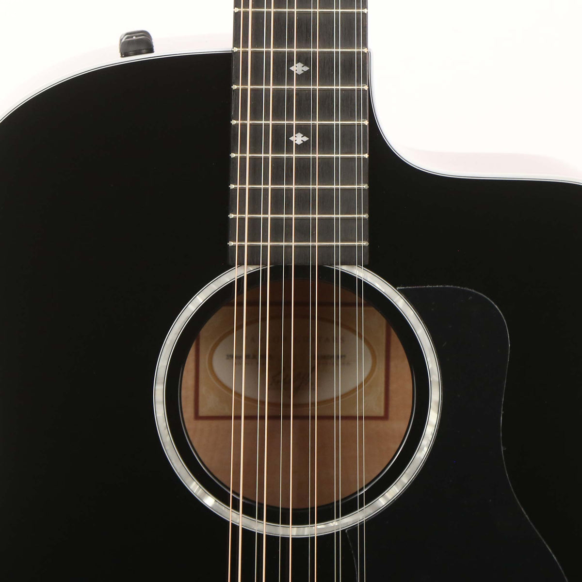 Taylor 250ce-BLK DLX Dreadnought Acoustic-Electric Black — 5