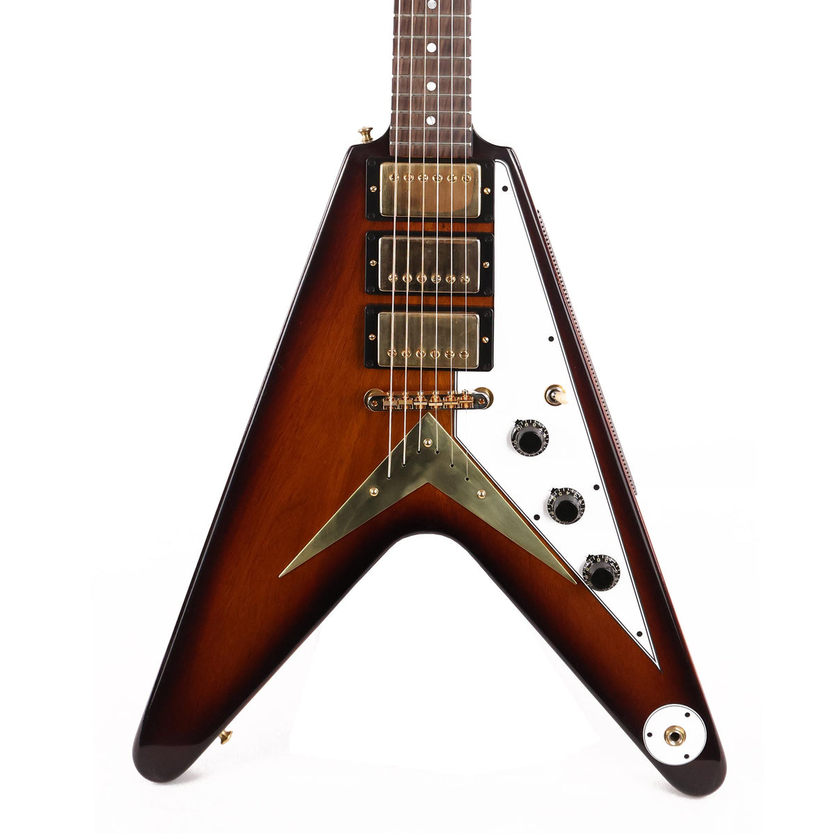 Gibson Custom Shop '58 Flying V Made 2 Measure Triple Humbucker Tobacco Sunburst — 1