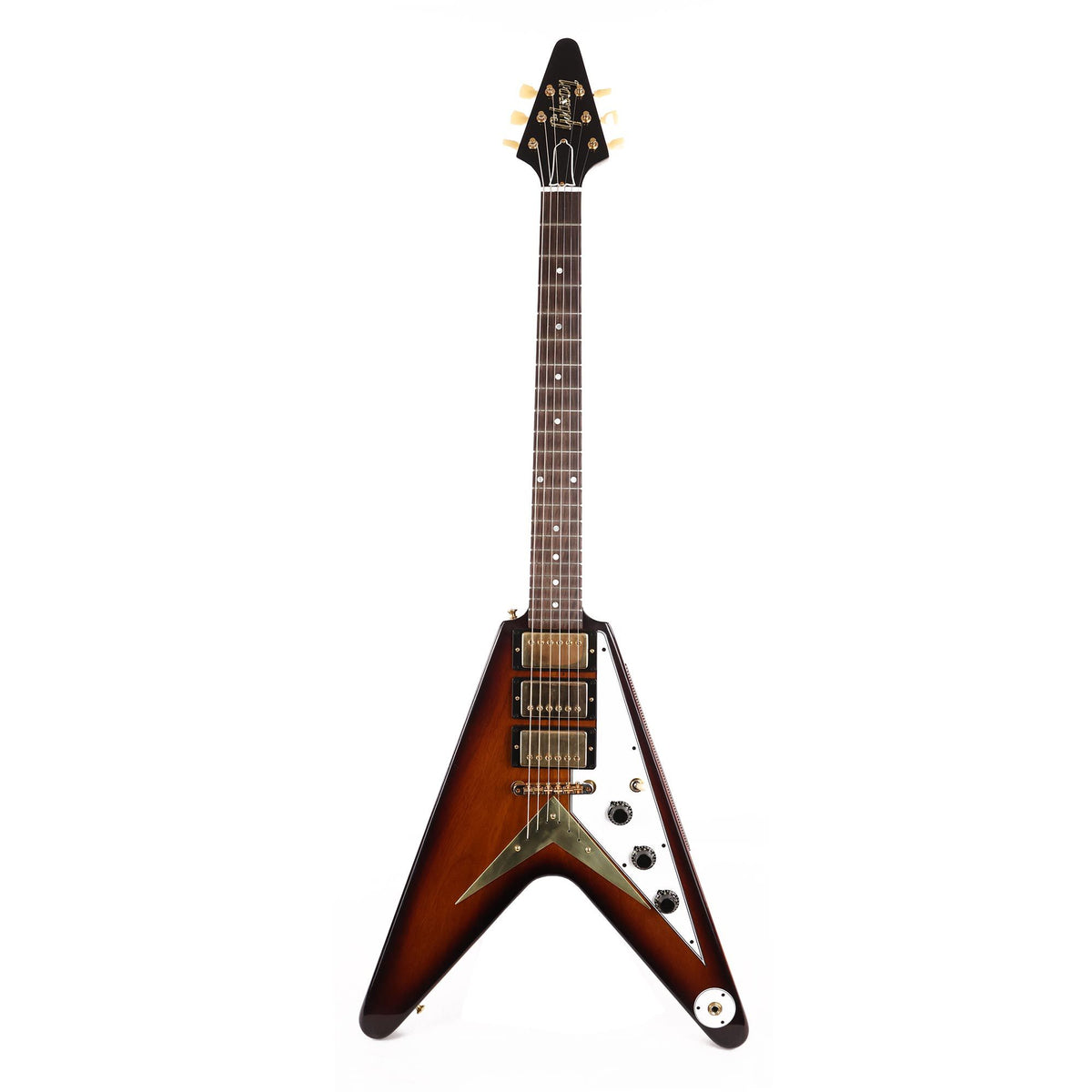 Gibson Custom Shop '58 Flying V Made 2 Measure Triple Humbucker Tobacco Sunburst — 2