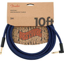 Fender Angled Festival Instrument 10 Foot Cable Blue