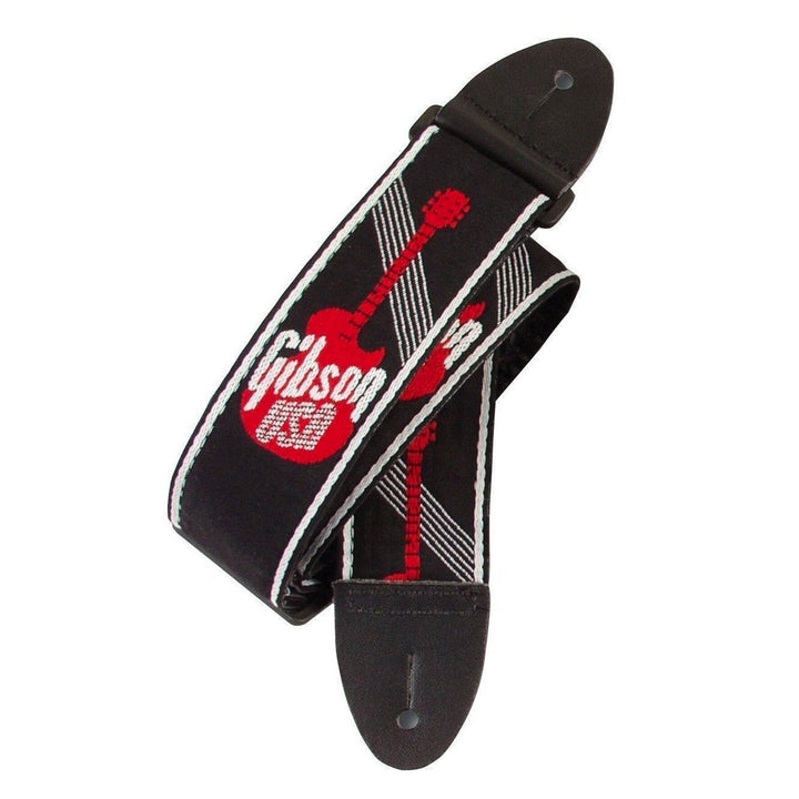 Gibson Woven Guitar Strap (Black/Red)