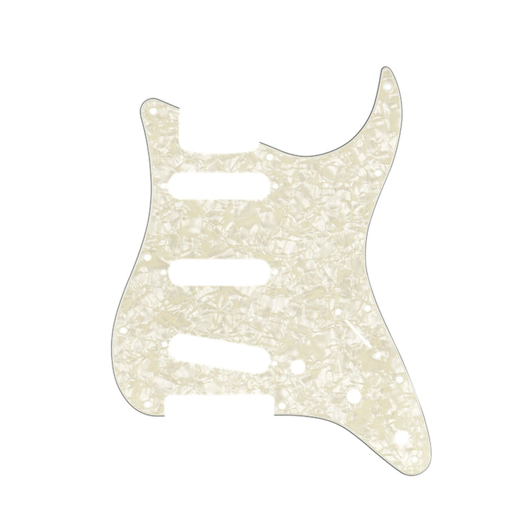 Fender 11-Hole Modern-Style Stratocaster S/S/S Pickguard Aged White Pearl 4-Ply